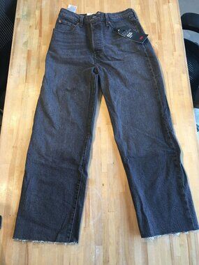 Women's Levi's Black Ribcage Straight Ankle Jeans Size 28x27